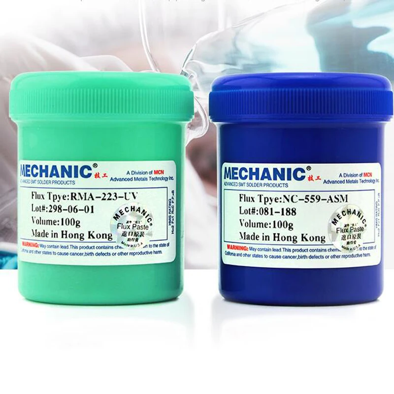 

MECHANIC Blue NC-559-ASM and RMA-223-UV Leaded Free Soldering Flux Welding Paste 100g Free shipping