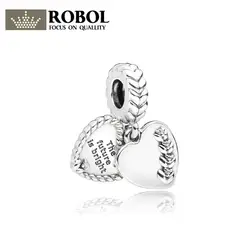 ROBOL 100% 925 пробы серебро яркий семена Шарм, ясно CZ Fit DIY оригинальный браслет Jewelry Цепочки и ожерелья подарок