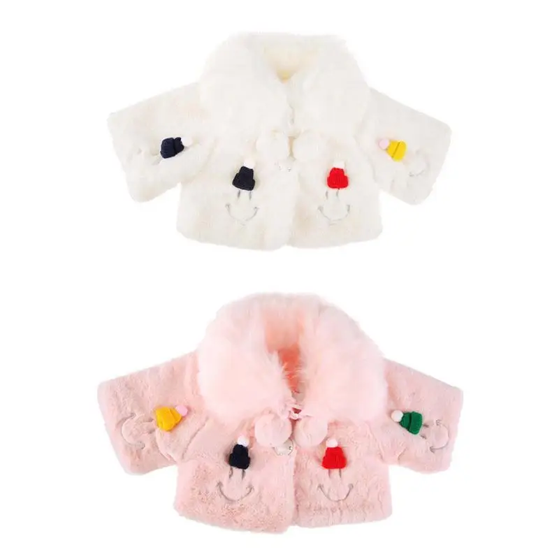 

Baby Girls Flannel Princess Cloak Coat clothing rabbit ear hat Hairball Faux fur winter coat warm jacket Christmas Baby Clothing