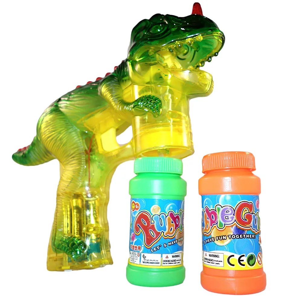 Dinosaur Bubble Shooter Gun Light Up Bubbles Blower with LED Flashing Lights and Sounds Dinosaur Toys for Kids, Boys and Girls Dinosaur Bubble Shooter Gun Light Up Bubbles Blower with LED Flashing Lights and Sounds Dinosaur Toys for Kids, Boys and Girls