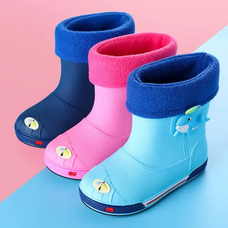 kids shoes New Fashion Classic Children's Shoes PVC Rubber Kids Baby Cartoon Shoes Children's Water Shoes Waterproof Rain Boots