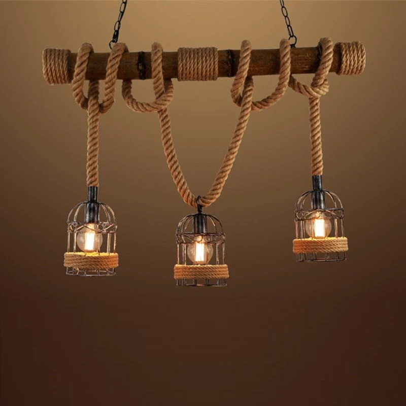 lukloy lamparas colgantes industriales de madera de bambu luces de cocina led lampara colgante de techo accesorios de iluminacion para dormitorio