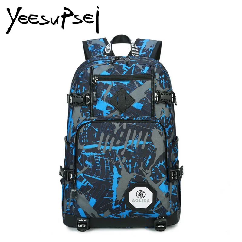 

YeeSupSei Fashion Men Waterproof Oxford Backpack Designer Shoulder Bag Camouflage Fashion Backpack Male Big Mountaineering Bag