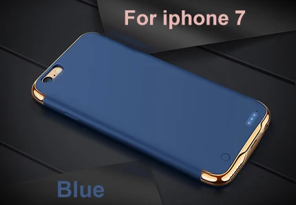Чехол для аккумулятора для iPhone 6 6s Plus, внешний аккумулятор, запасное зарядное устройство, чехол для iPhone 7, 7 plus, чехол для зарядного устройства - Цвет: i7 Blue