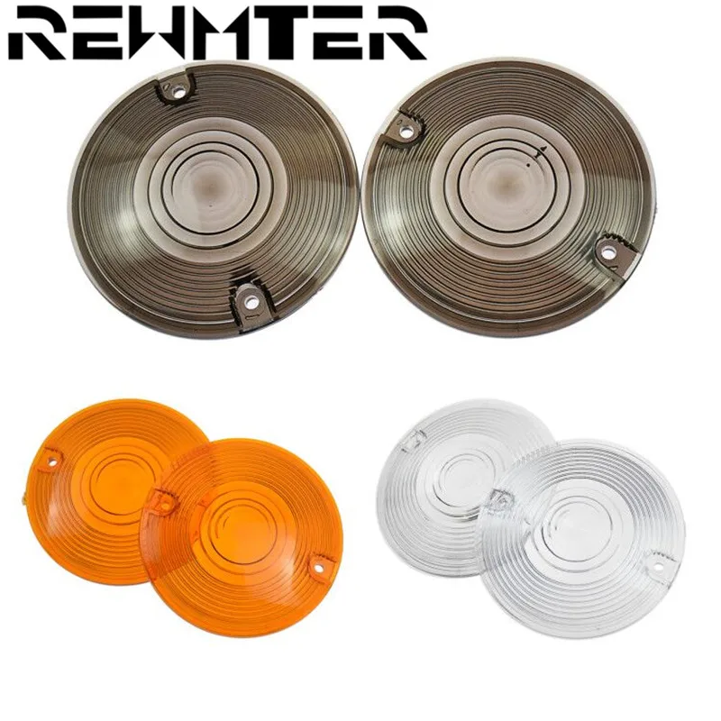 Motorcycle Turn Signal Lens Cover Smoke/Clear/Orange 2pcs For Harley Touring Electra Glides