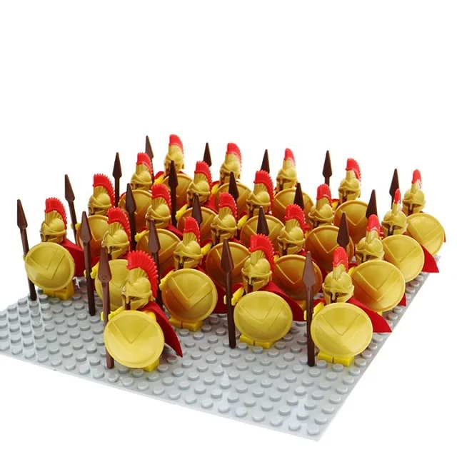 

21pcs/lot Medieval Knights XH647 Rome Commander Hero of Sparta With Cape Bricks Building Blocks Children Gifts Toys