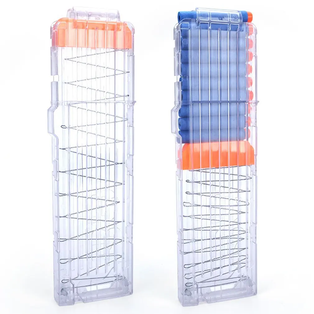 Toy Guns Accessories Portable Size Tactical 18 Darts Transparent Clip of Blasters Kid Toy Gun 18 Cartridge Clip Accessories