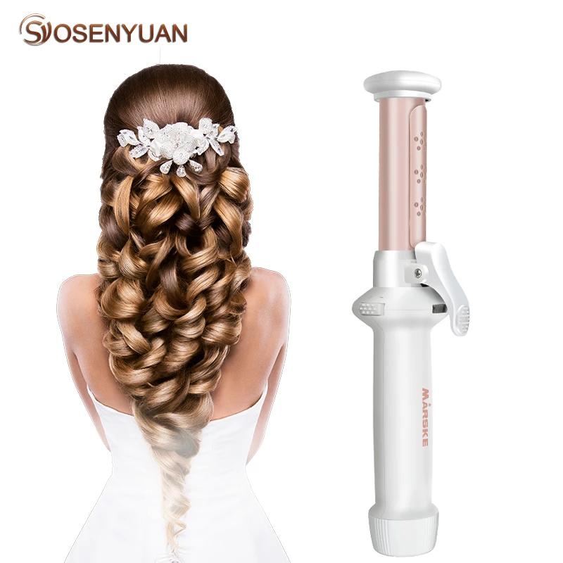 

New Hair Roller Portable Hair Curler Brush 2 in 1 USB Wirele Electrical Curling Irons Comb Brush Rechargeable Straightening Iron