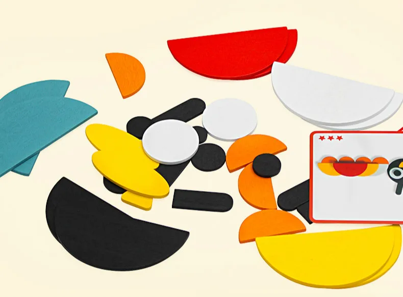 Игрушка montessori забавные головоломки милые животные в виде геометрических фигур раннего обучения Обучающие головоломки Развивающий Пазл помощи игрушки для детей