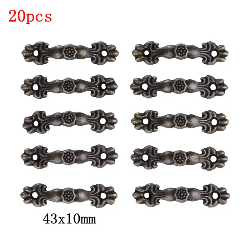 20pcs Knobs Handles Drawer Bronze Wooden Jewelry Box Furniture
