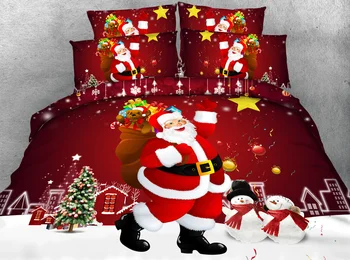

JF-202 Lovely Santa Claus with toy bag Red Color kids christmas bedding