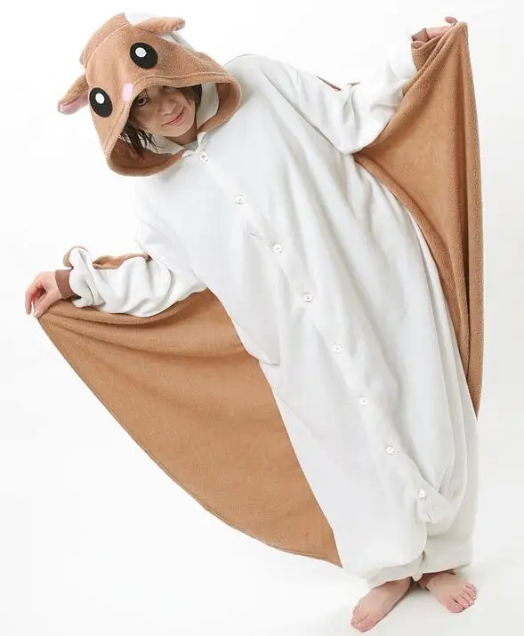 Kxry Flying Squirrel Onesies Pajamas Unisex Adult Pajamas Animal Onesie