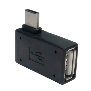 

10pcs/lot USB-C Type C to USB 2.0 Female OTG Adapter Right Angled 90 Degree for Mac book & Chrome book & Cell Phone & HuaWei