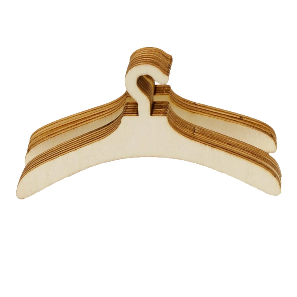 10 Pieces Doll Clothes Hangers DIY for Dolls Furniture Pretend Play Classic Toys Kids Children Gift Accessories Doll Accessories