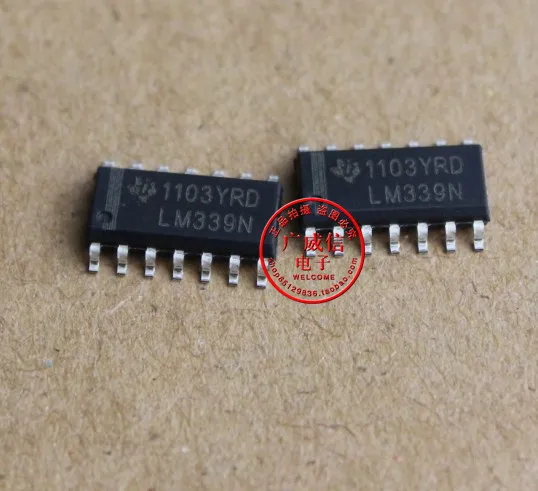50 ШТ. новый 100% TI LM339N LM339 quad-channel напряжение компаратора SOP-14 патч | Электронные