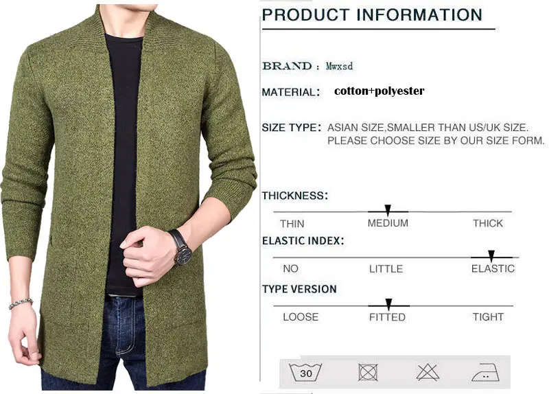 Mwxsd Mens Warm Cardigan Sweaters men Winter Warm slim fit soft cardigan Knitwear Jacket male Fashion Man Warm Knitting Jumper