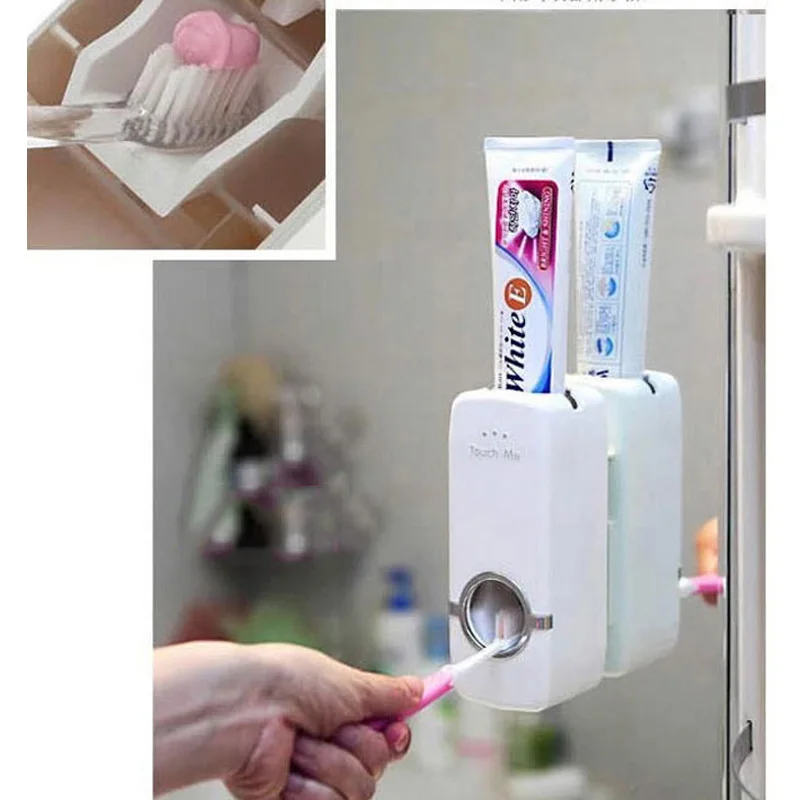 Automatic Toothpaste Dispenser Bathroom Toothbrush Holder