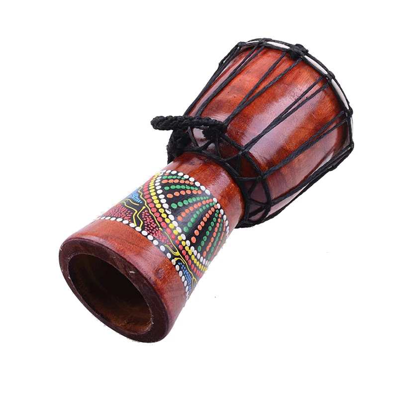 Djembe барабанщик перкуссия 5 дюймов Классическая живопись деревянный Африканский стиль ручной барабан для продажи мембраны с узором