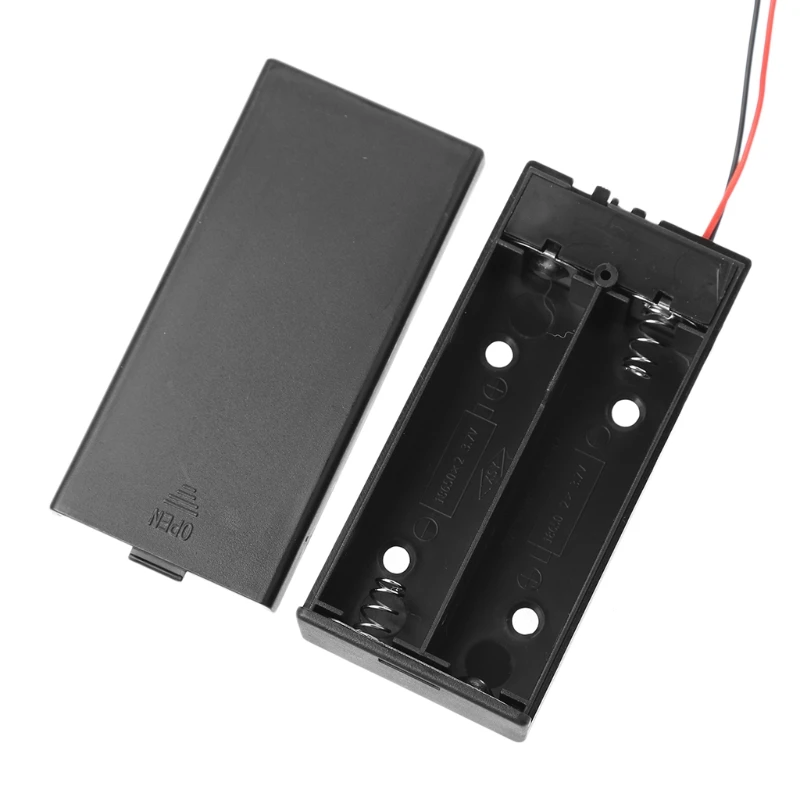 

3.7V 2x 18650 Battery Holder Box Storage Case Container With Cable ON/OFF Switch