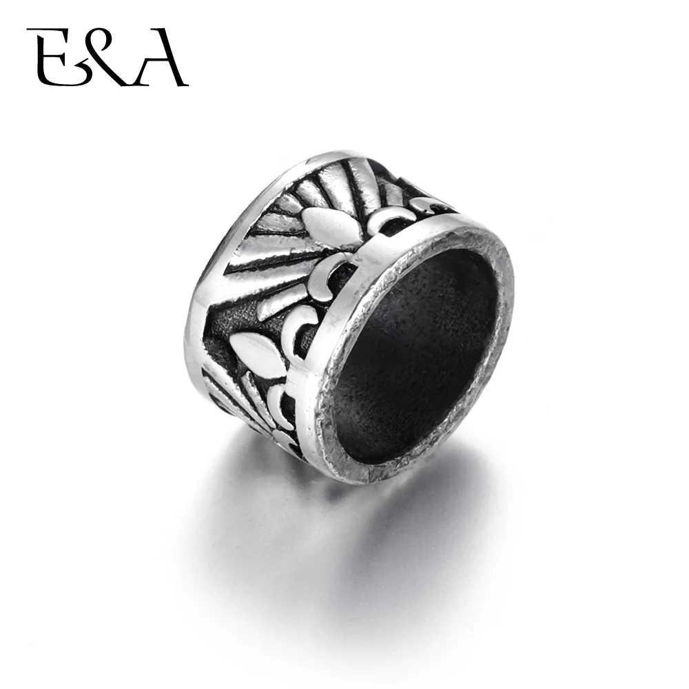 

Stainless Steel 8mm Large Hole Beads Slider Cylinder Spacer for Leather Bracelet Making DIY Jewelry Findings Bead Supplies