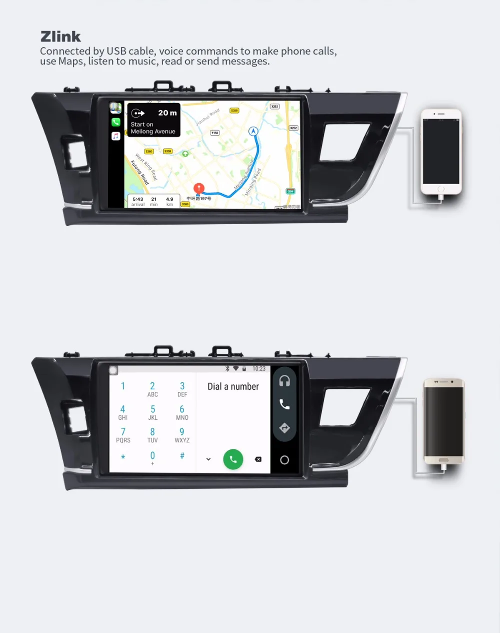 Top Joying Android 8.1 for toyota corolla 2014-2016 10.1" 2 din car radio DSP navigation car stereo GPS carplay TMPS 4GB+64GB SWC BT 15