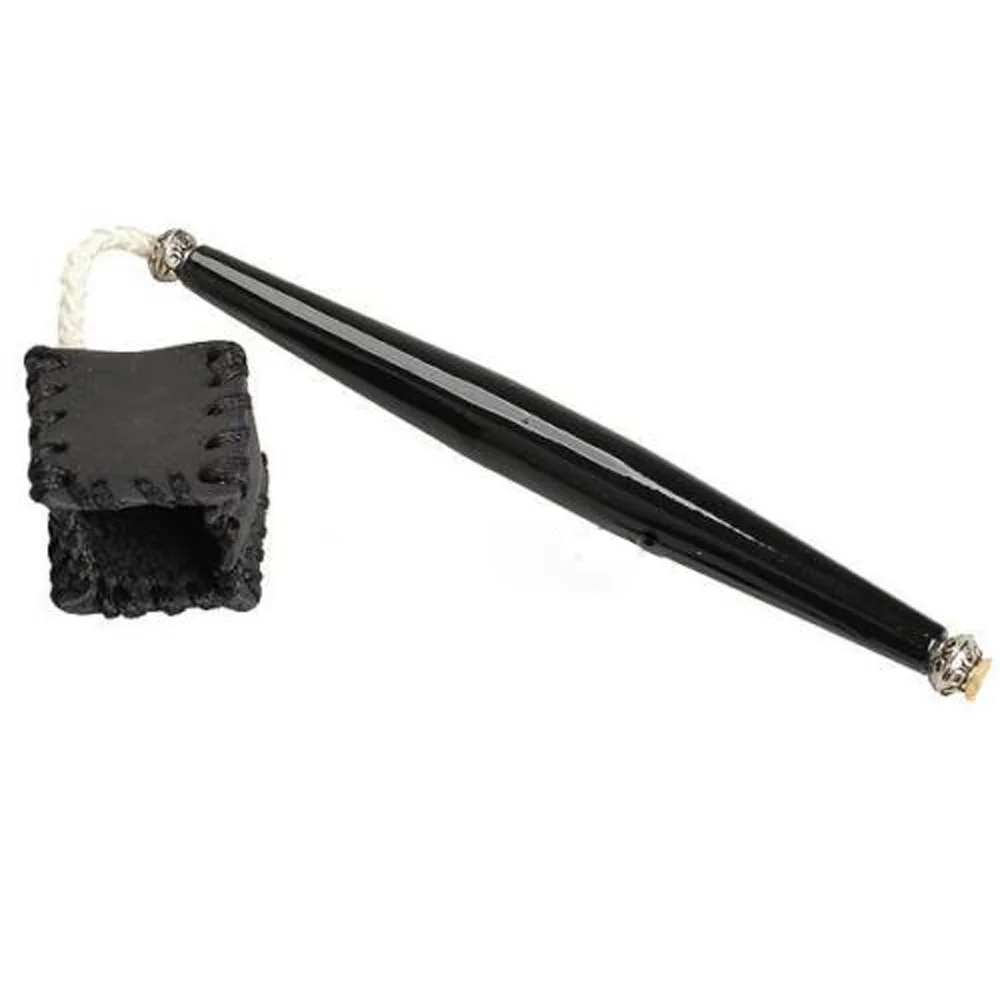 Black Poly Urethane Leather Pool Snooker Billiard Pocket Chalk Holder