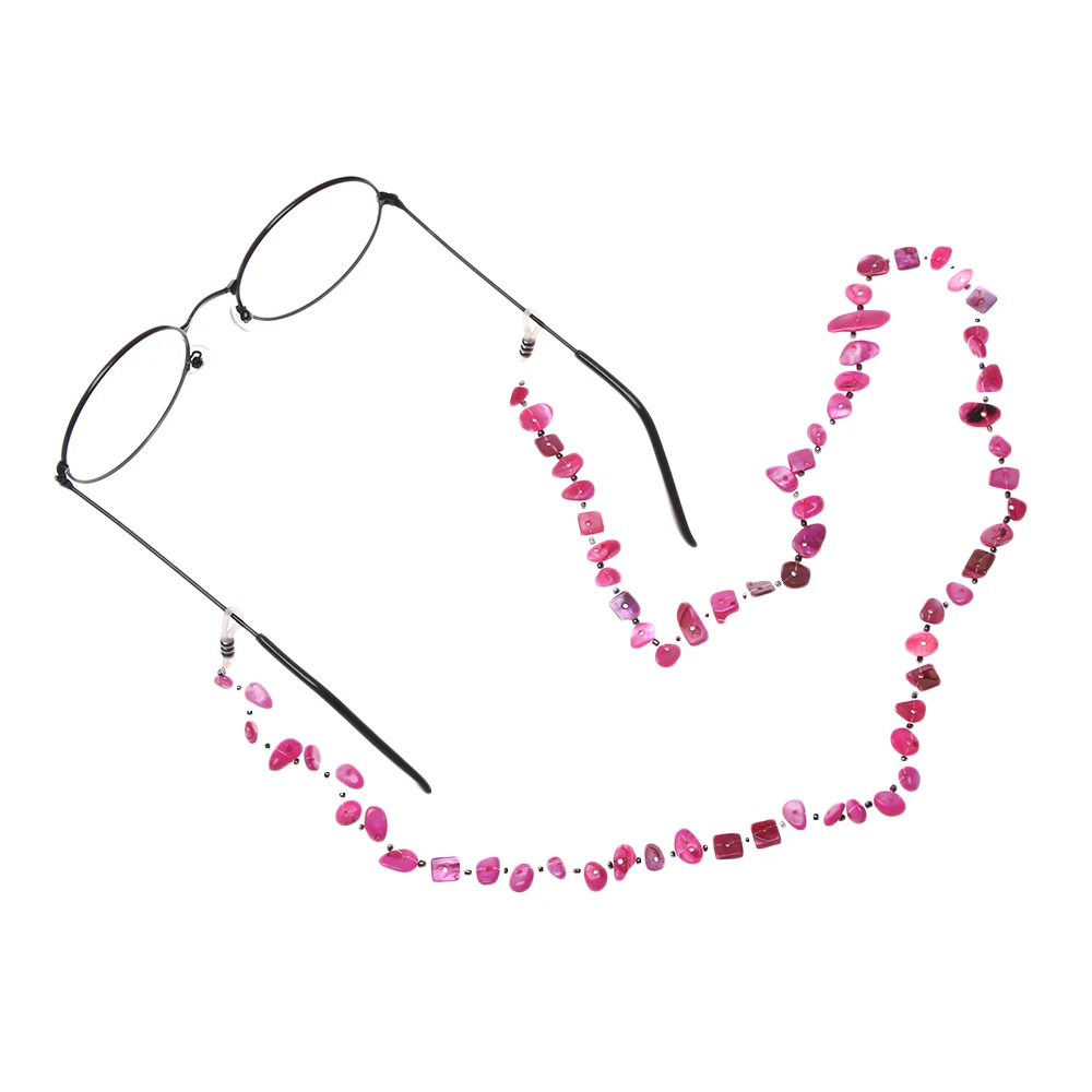 2 цвета Мода оболочки бисером цепочки для очков противоскользящие солнцезащитные очки для чтения цепочка для очков держатель шнура шейный ремень веревка