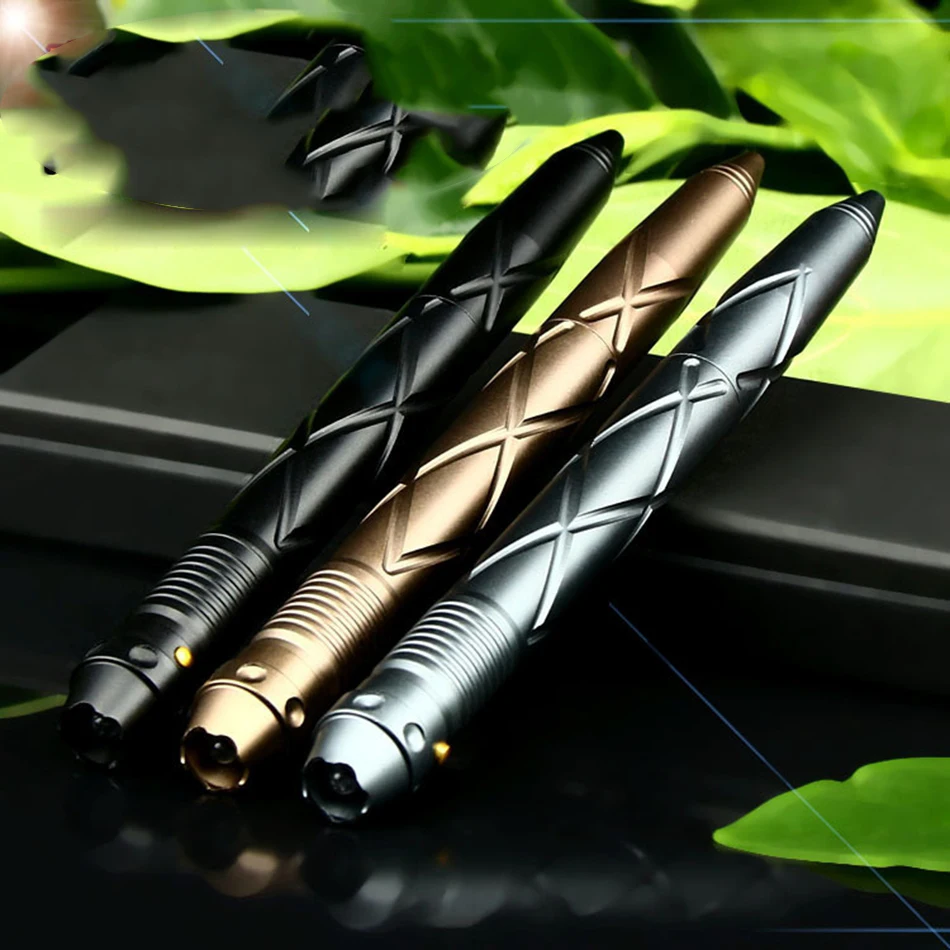 

Self-defense Tactical Pen with LED Lights Aluminum Alloy Survival Portable Outdoor EDC Tool for Pesonal Women Security
