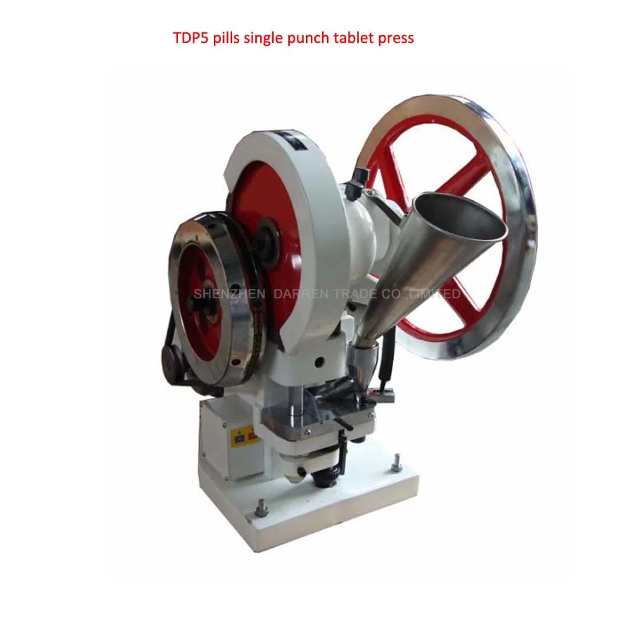 

110V/220V Automatic Single Punch Press Tablet 0.75KW 50KN Pill Pellet Making Machine Maker TDP-5