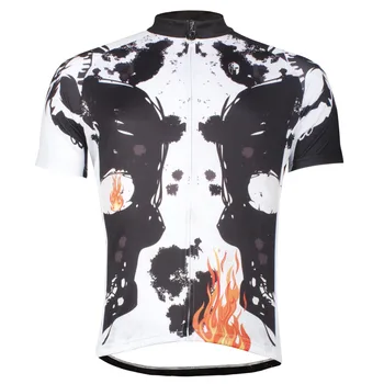 

Black Red Skull Pattern Men Bike Jerseys Cycling Crewneck Short Sleeve Pro Ropa Ciclismo Hombre Size S To 6XL