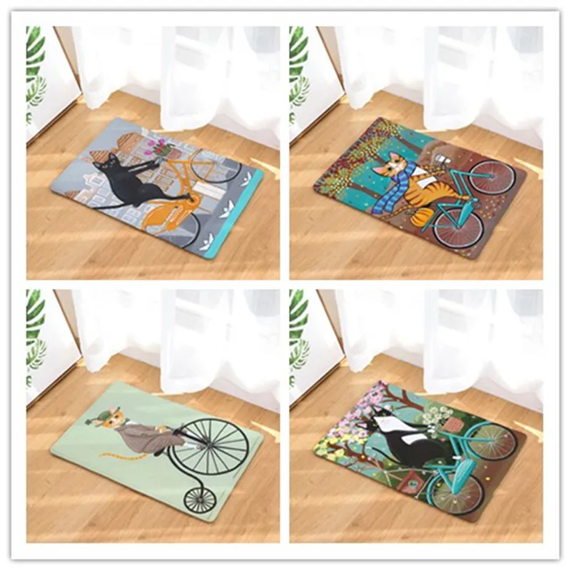 2017 New Home Decor Cartoon Cat Animals Pattern Carpets Non slip