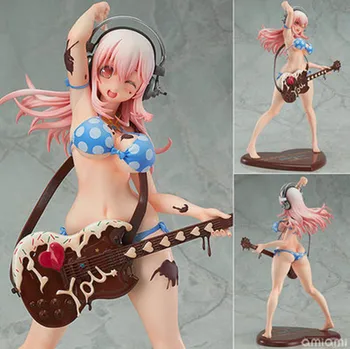 

Action Figure Toy Super Sonic 1/7 scale painted figure Chocolate & Guitar Bikini Girl figure Valentine's Day Gift Dolls Anime