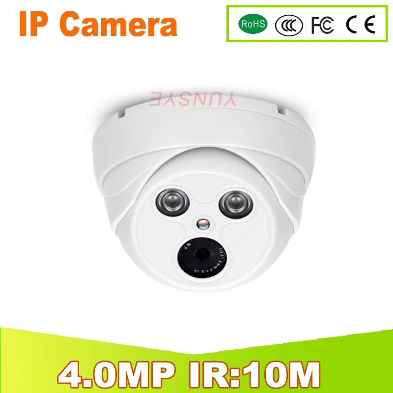 

H. 265 4.0MP Security IP Camera ONVIF 2pcs IR LED Poutdoor Dome Camera IP 4MP Surveillance CCTV camera for home shop school