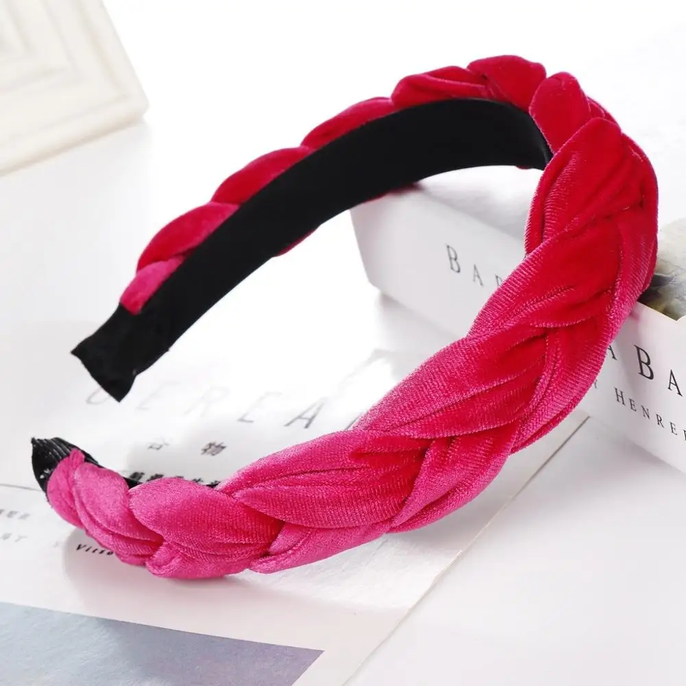 

Fashion Wide Thick Velvet Headwear Headband Chunky Bezel Hair Accessories Hairband for Women Hair Hoop Vintage Hair Accessory