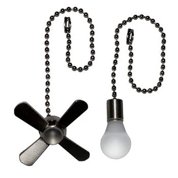 

Metal Lighting Ceiling Fan Accessories Light Bulb Shape Extension Chain Fan-shaped Extension Chain