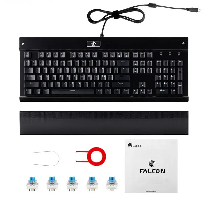 Продажа E Элемент Z77 RGB Keyclick с ручной Поддержка пылезащитный Keyclick Электрический Игры Механическая клавиатура