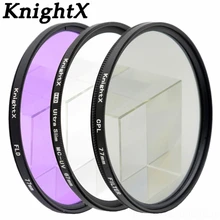 KnightX FLD UV CPL тонкий УФ-фильтр 49 мм 52 мм 55 мм 58 мм 62 мм 67 мм 72 мм 77 мм фильтр для цифровой зеркальной камеры Nikon canon D7000 D5200 D5100 D5000 D3200 D3100 100D 60D