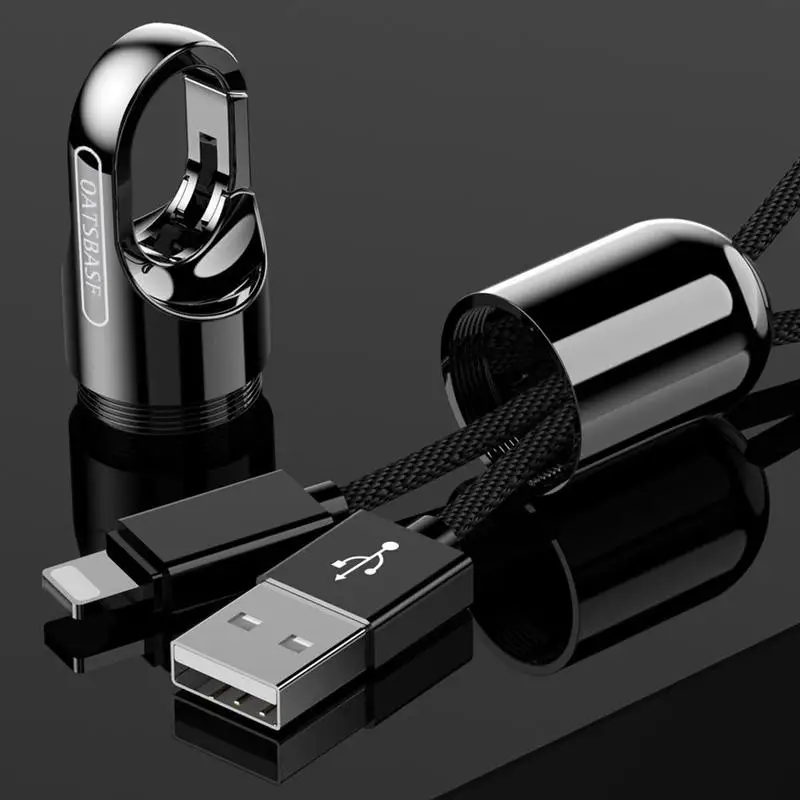 

The Most Stylish Multi-function Usb Cable Keychain Mobile Phone Accessory Portable Charging Sync Data Cord Fast Charger For Usb