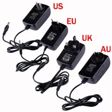AC 110-240V DC/DC 12V 2A Питание адаптер с вилкой EU US AU UK для 3528 5050 полосы светодиодный модуль 12v Светодиодный точечный светильник светодиодный шкаф
