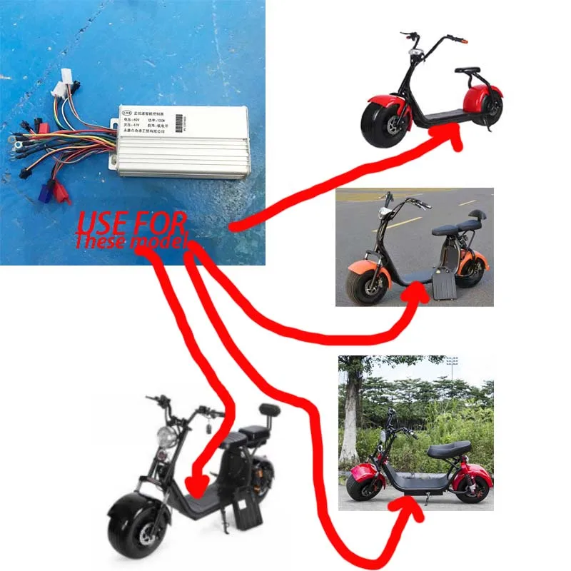 Fat tire harley электрический скутер citycoco контроллер 1000 Вт 60 в материнская
