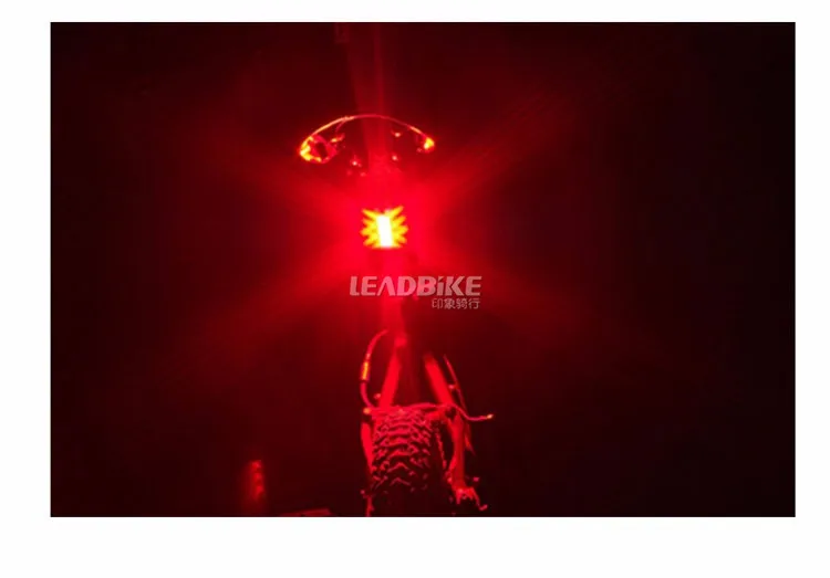 Discount Leadbike Bicycle Rear Light 4 LED USB Rechargeable MTB Road Bike Taillights Cycling Light Night Safe Warning Bicycle Accessories 9
