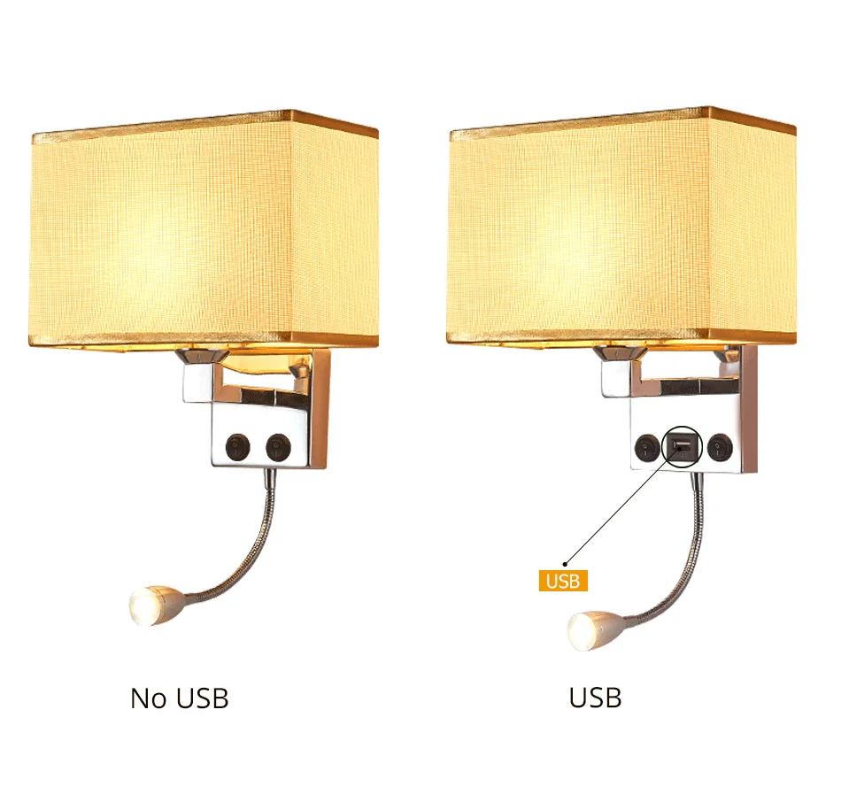 LED E27 Bulb Wall Light Modern Bedroom Bedside Hotel Living Room Wall Sconce Lighting 7W 85-265V Indoor Night Lighting Fixture  (5)