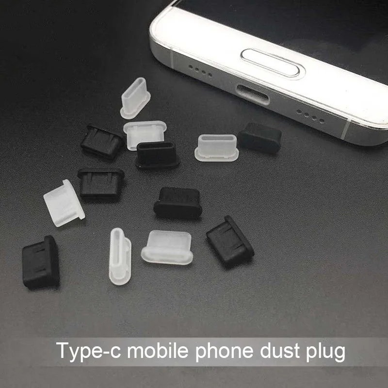 

5pcs Dustproof Cover Cap Jack Charger Plug Type-C Port Anti-dust For Mobile Phone HSJ-19