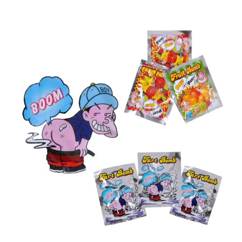 

10pcs Funny Fart Bomb Bags Stink Bomb Smelly Funny Gags Practical Jokes Fool Novelty Toy