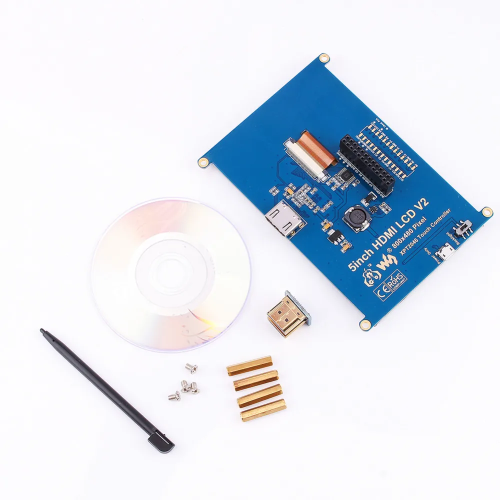 5 дюймовый ЖК Дисплей HDMI резистивный сенсорный экран TFT 800*480 панель модуль GPIO
