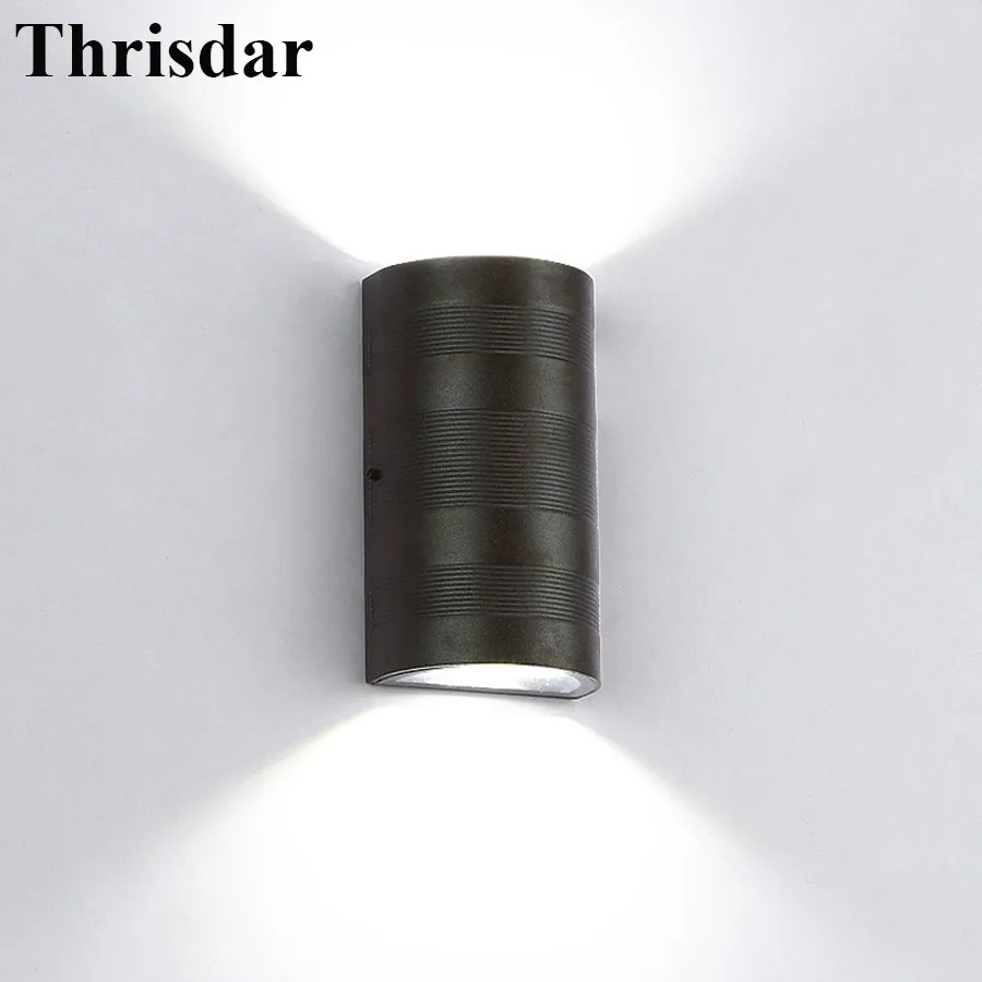 

Thrisdar Dual Head Waterproof Led Wall Lamp Modern Outdoor Lighting Fixtures Up Down Villa Aisle Balcony Courtyard Wall Sconces