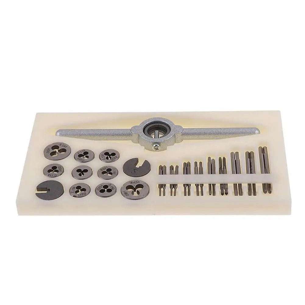 

31pcs Metric Taps Dies Set Mini NC Screw Thread Plugs Taps Carbon Steel Hand Screw Taps Set For Hand Tools