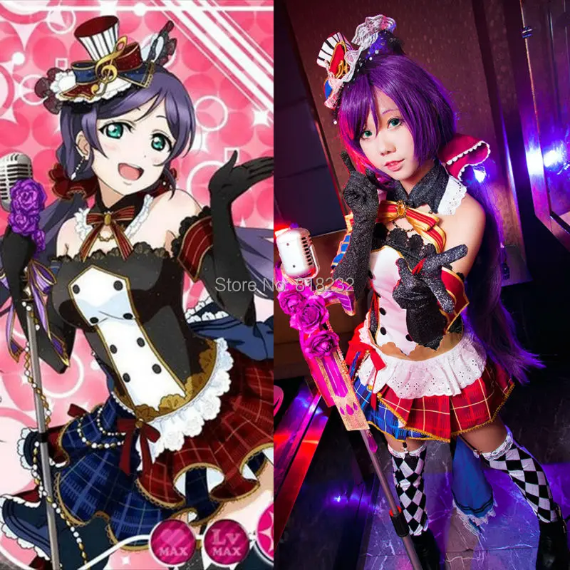 Женское платье топ без рукавов Love Live School Idol Project Tojo Nozomi Униформа аниме костюмы для