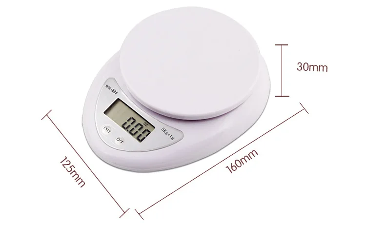 ETya 1 шт. портативные 5 кг цифровые весы ЖК электронные весы Steelyard Кухонные Весы Почтовый баланс еды Измерение веса весы