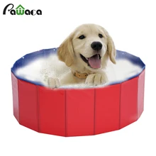 

Pawaca Pet Products Folding Pet Dog Cat Swimming Pool PVC Bathing Tub Summer Portable Clean for Dog Cat Teddy